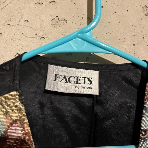 Vintage Facets Cat Vest All Over Print Cats USA Made Rare Vest Obscure Loud Sz M - Picture 3 of 7